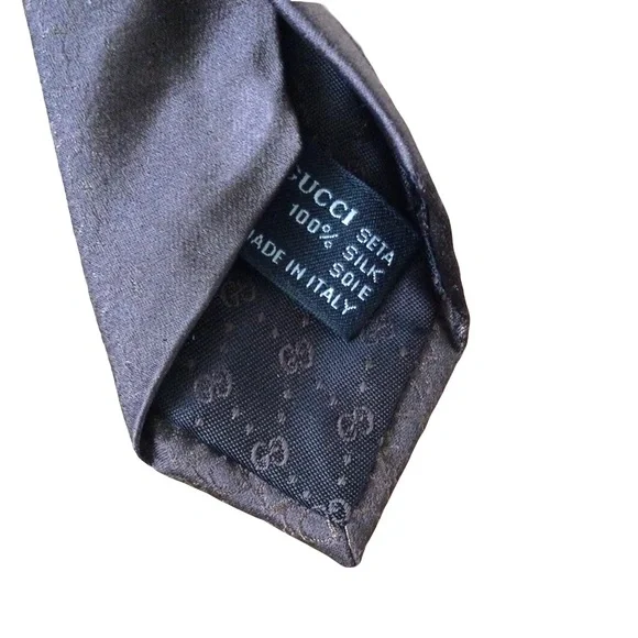 Gucci Dark Brown Silk Tie NWOT